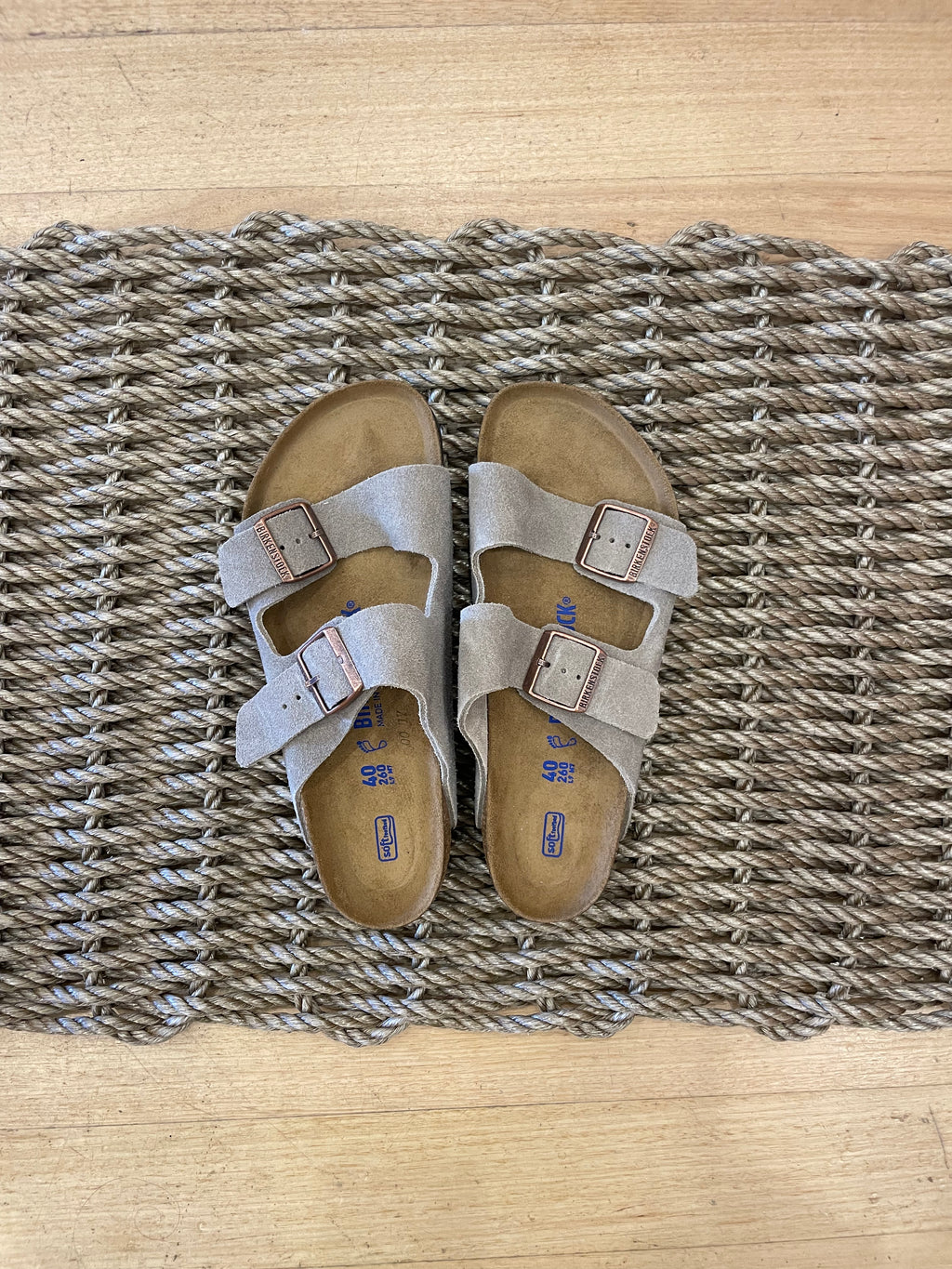 Birkenstock Arizona slides in Taupe - Main Image