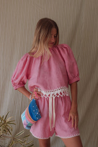Crochet Pop Pink Shorts