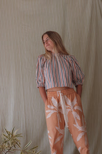 Palm Tree Pants in Apricot
