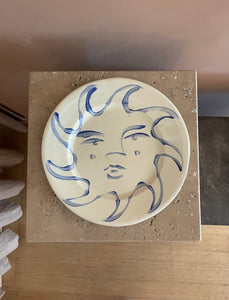 Blue Sun Hand-built Plate - Di Lunedi