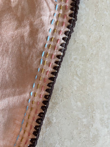 Aestas - Hand-stitched Linen Napkins in Desert Blush