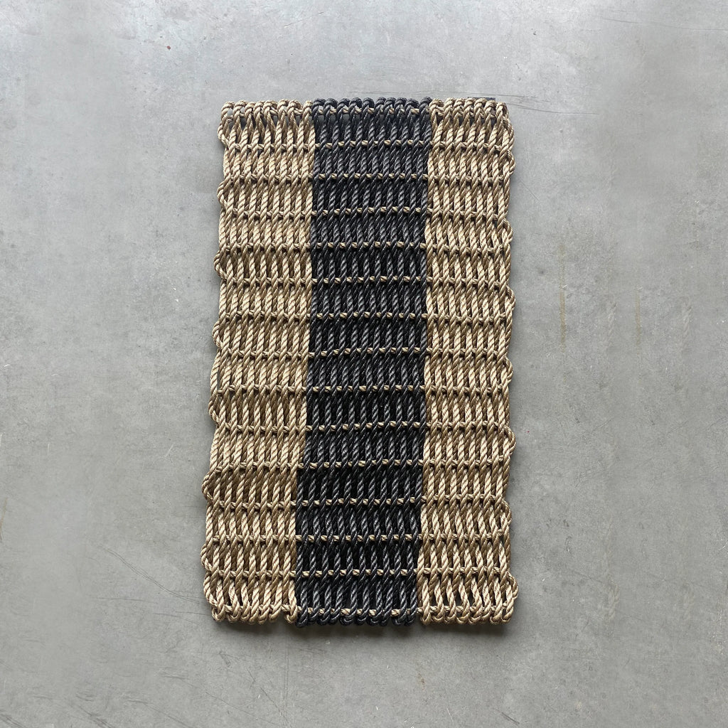 Sealine Co Seaweed & Black Stripe Doormat AESTAS