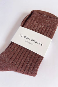 Le Bon Shoppe - Her Socks in Bronze Glitter