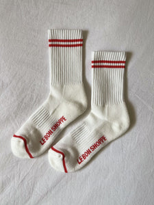 Le Bon Shoppe - Boyfriend Socks in Clean White